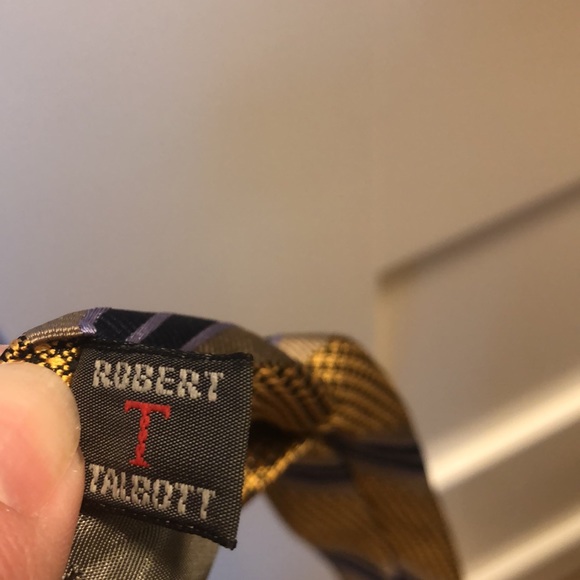 Robert Talbott gold/blue tie - Picture 8 of 8